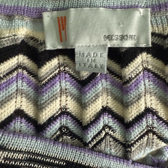 Missoni Zigzag Knit Tube Top in Purple and Black Size Small - Picture 4 of 11